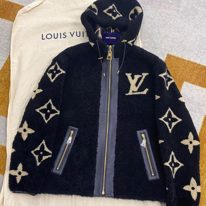 Louis Vuitton 100% Wool jacket leather coat Jacket #nigo59269