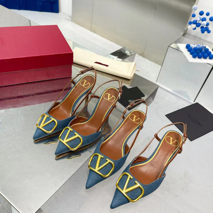 Valentino Women's Denim High Heels Shoes #nigo52228