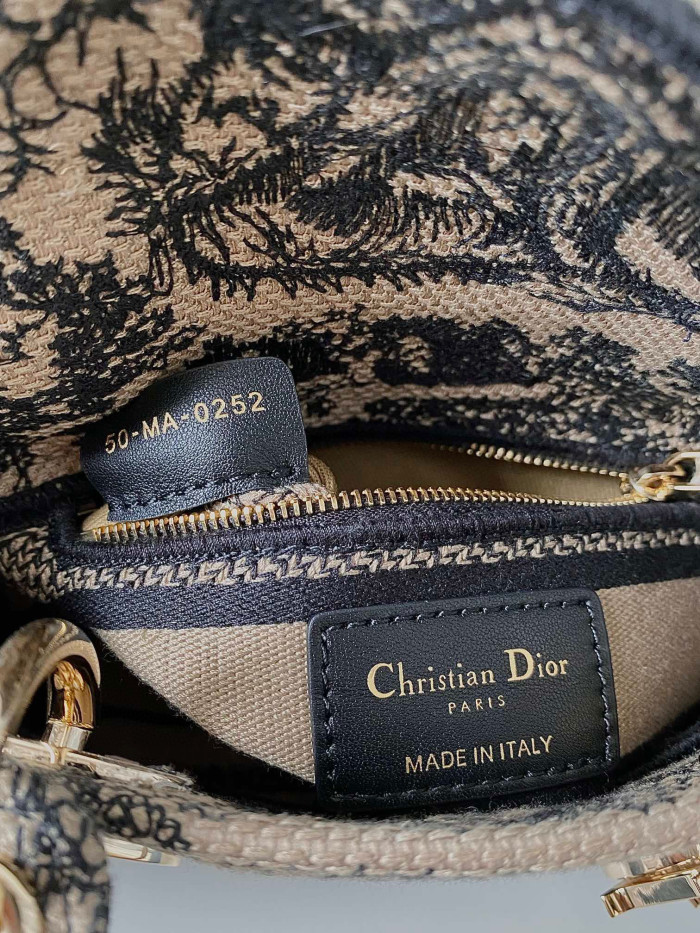 Dior Lady-D-Joy Bag NIGO Leather Carrying Chain Bag #nigo21446
