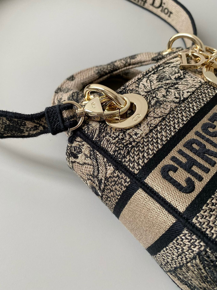 Dior Lady-D-Joy Bag NIGO Leather Carrying Chain Bag #nigo21446
