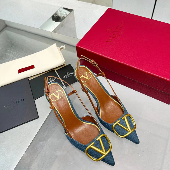 Valentino Women's Denim High Heels Shoes #nigo52228