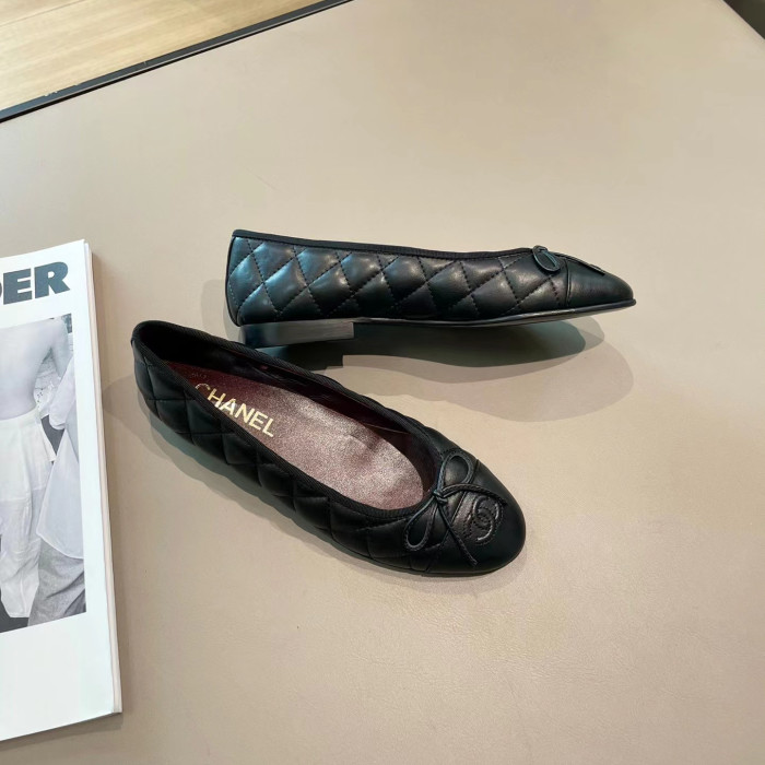 Chanel Flat Dance Leather Shoes #nigo53693