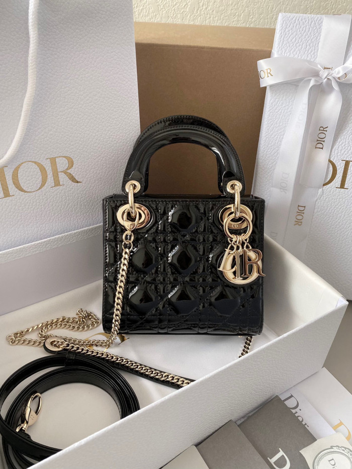 Dior Lady-D-Joy Bag NIGO Leather Carrying Chain Bag #nigo21446