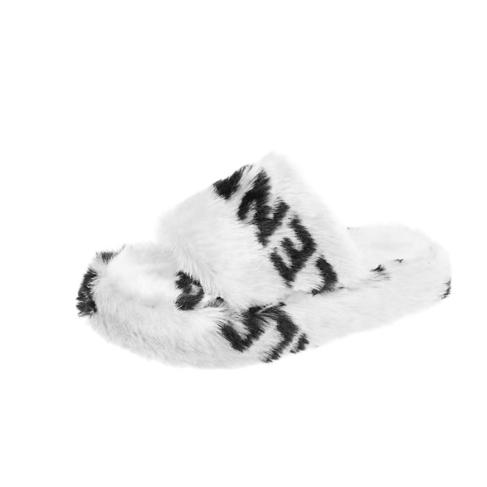 Balenciaga Men's Women's Letter Print Logo Plush Slipper Sandals Shoes #nigo51665