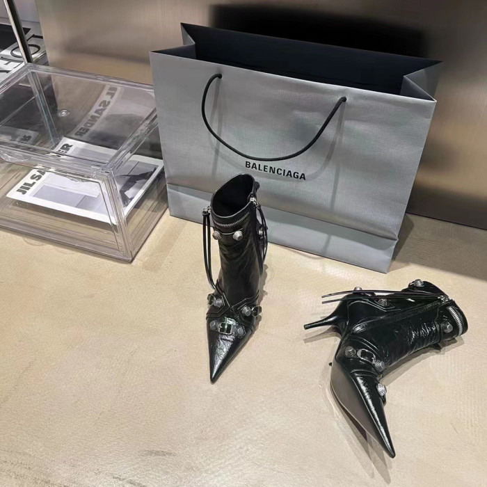Balenciaga Women's High Heels In Motorcycle Booties Shoes #nigo51743