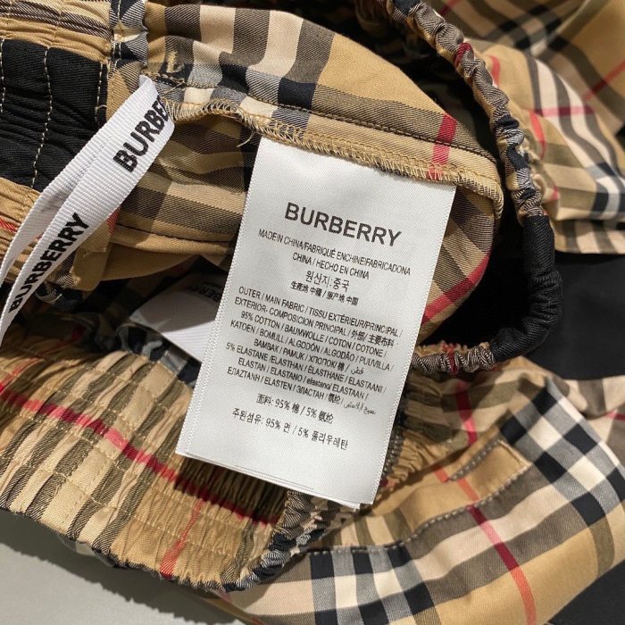 Burberry Striped Checked Stretch-Cotton Trousers Pants #nigo53953