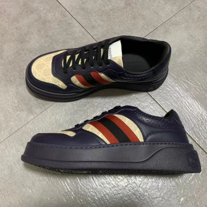 GUCCI Retro Webbing Printed Platform Flat Sneakers Shoes #nigo59189