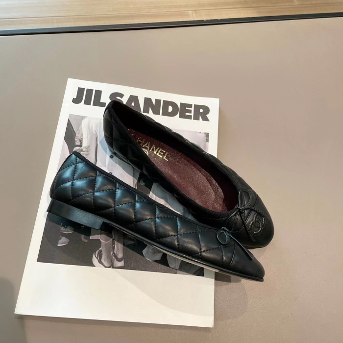Chanel Flat Dance Leather Shoes #nigo53693