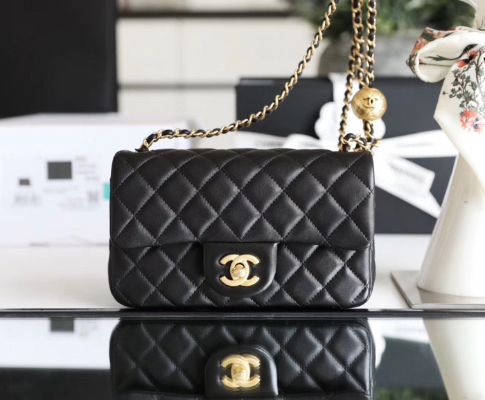 Chanel Flap Bag Small Golden Ball, Single Shoulder Messenger Bag Multicolor Double Size Leather Bags #nigo55243