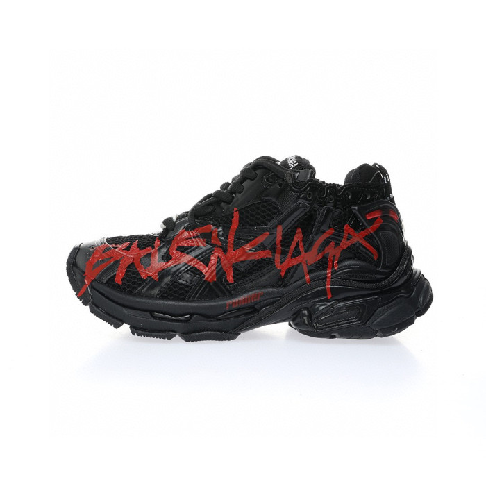 Balenciaga Runner GRAFFITI Thick Soled Letter Lace Up Dad Sneaker Shoes #nigo21732