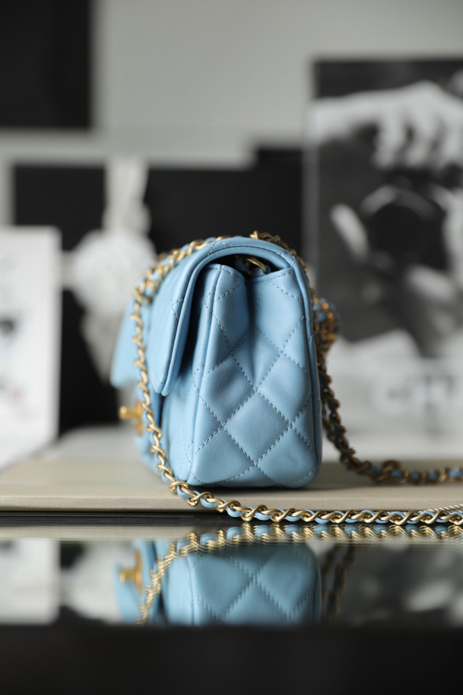 Chanel Flap Bag Small Golden Ball, Single Shoulder Messenger Bag Multicolor Double Size Leather Bags #nigo55243