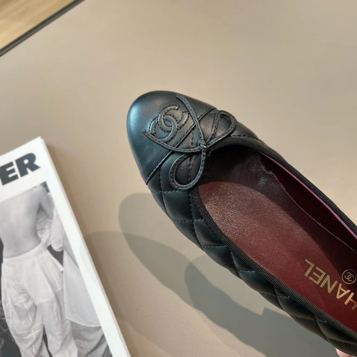 Chanel Flat Dance Leather Shoes #nigo53693