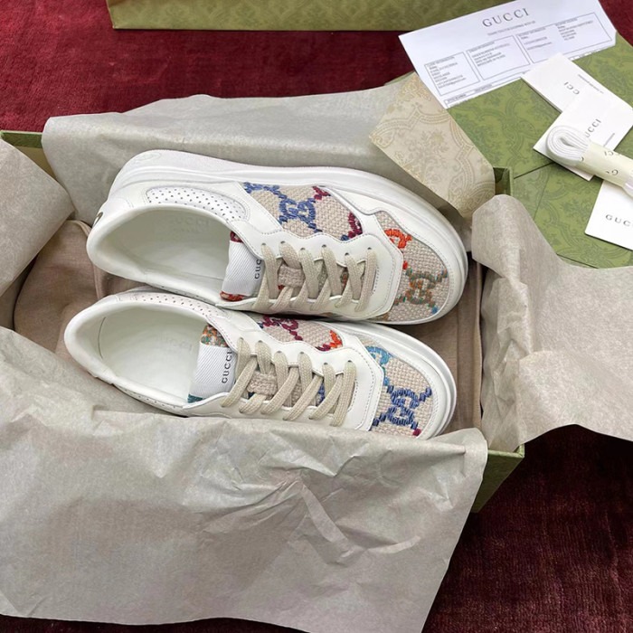GUCCI Retro Webbing Printed Platform Flat Sneakers Shoes #nigo59189