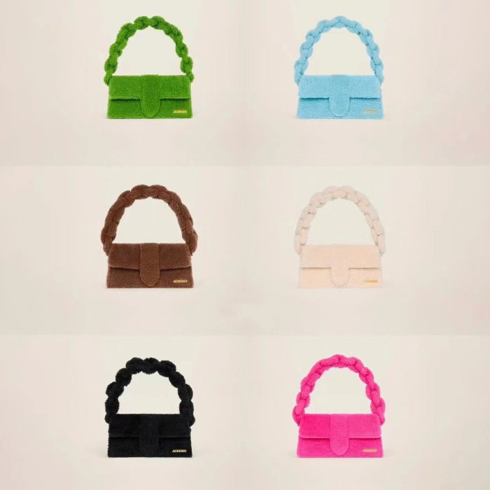 Jacquemus Single Color Lamb Wool Shoulder Bag #nigo3413