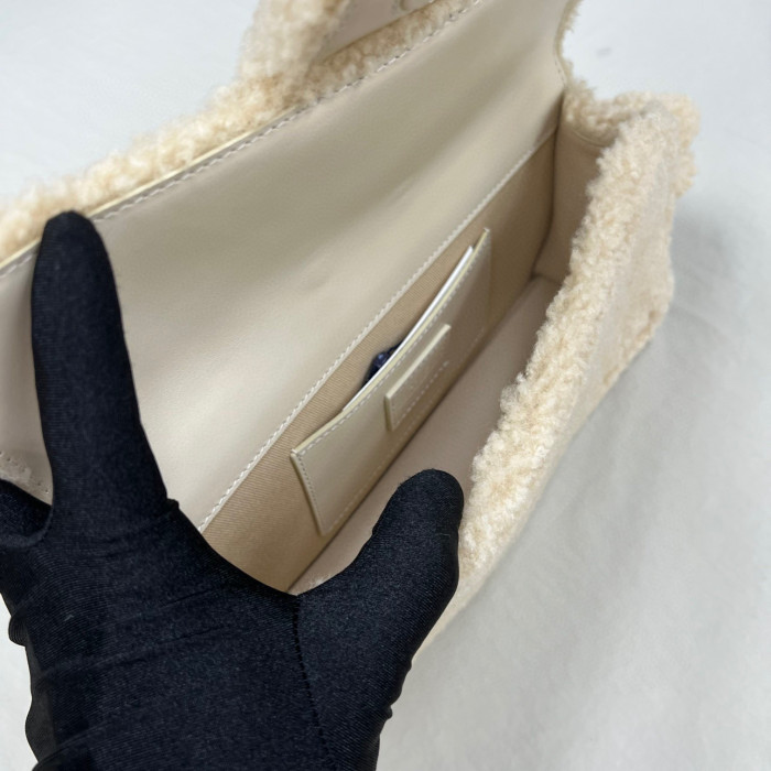 Jacquemus Single Color Lamb Wool Shoulder Bag #nigo3413