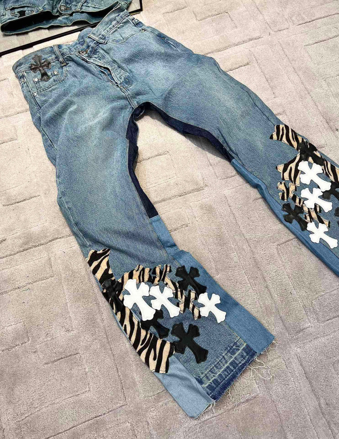 Chrome Hearts Flare Leg Denim Trousers Jeans Pants #nigo7588