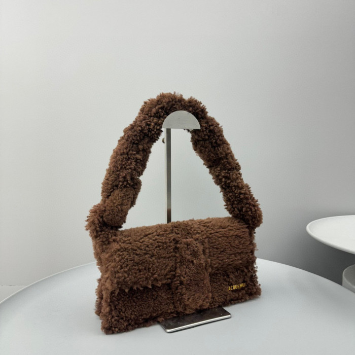 Jacquemus Single Color Lamb Wool Shoulder Bag #nigo3413