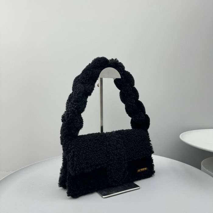 Jacquemus Single Color Lamb Wool Shoulder Bag #nigo3413