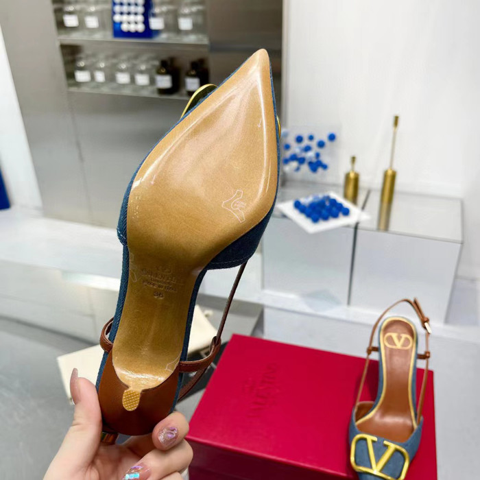 Valentino Women's Denim High Heels Shoes #nigo52228