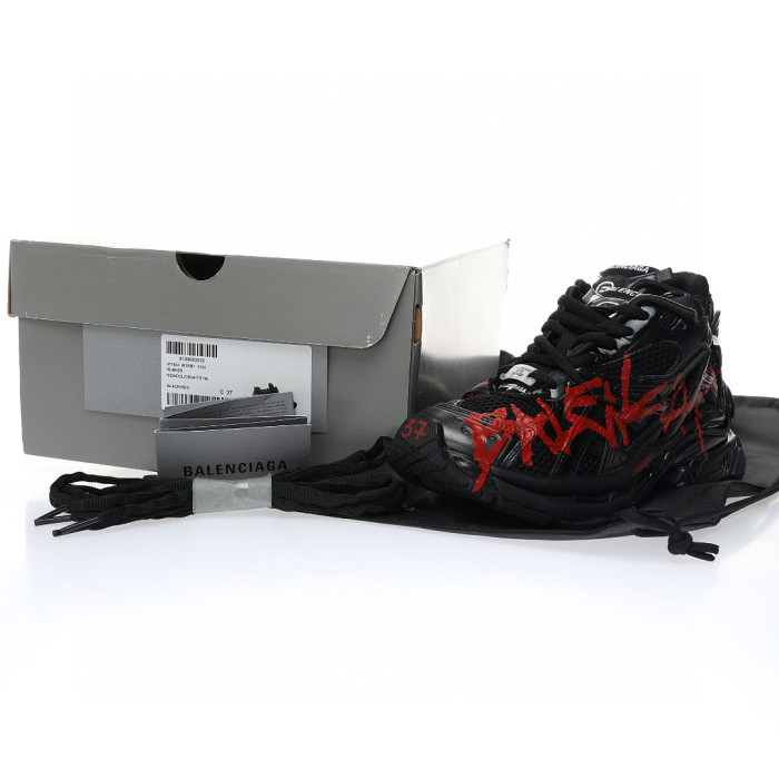 Balenciaga Runner GRAFFITI Thick Soled Letter Lace Up Dad Sneaker Shoes #nigo21732