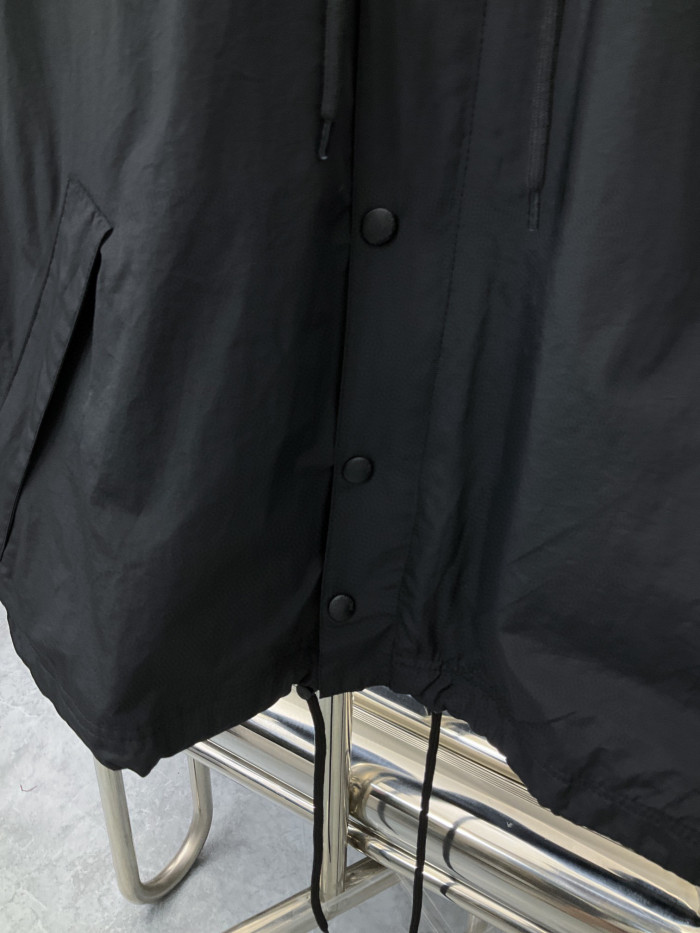 Balenciaga Black Lightweight Nylon Short Windbreaker Jacket #nigo3425