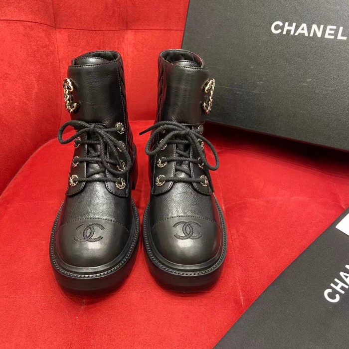 Chanel Women's Leather Rhombus Ankle Casual Shoes #nigo51587