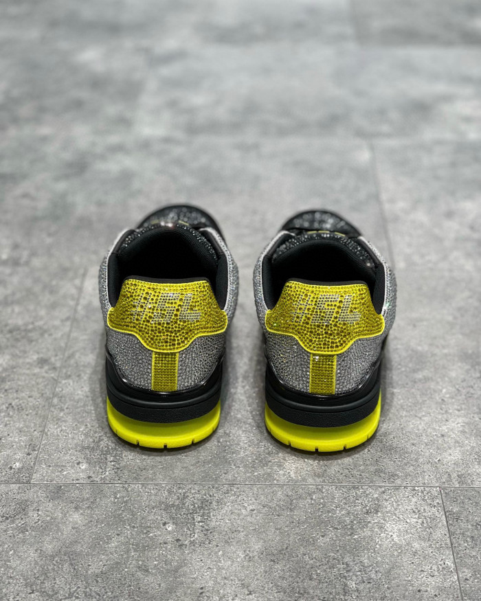 Louis Vuitton Low-Top Trainer With Sparkling Crystals Sneakers Shoes #nigo6523