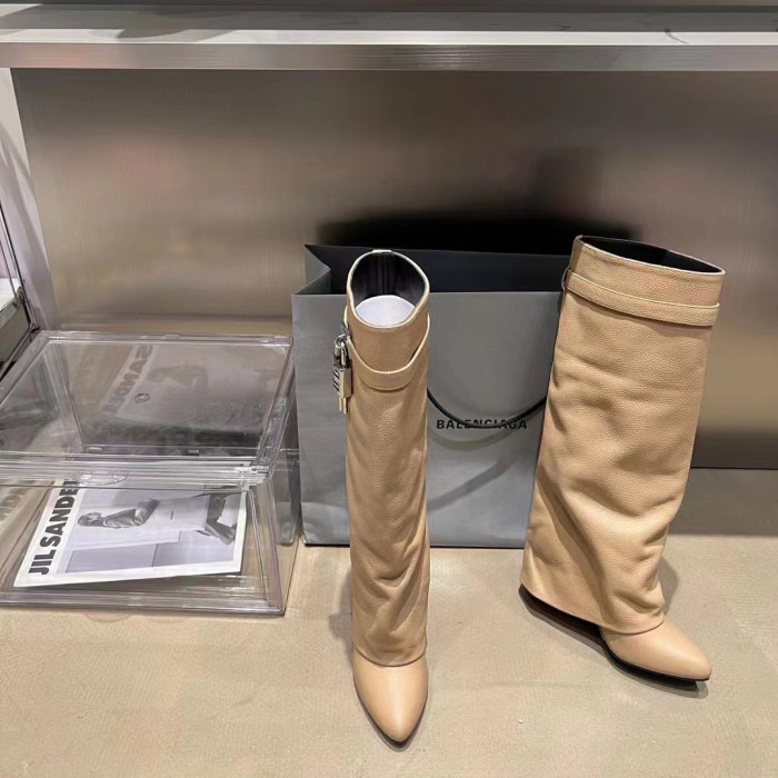 Givenchy Women's Lock Buckle Leather Long Boots Shoes #nigo51926