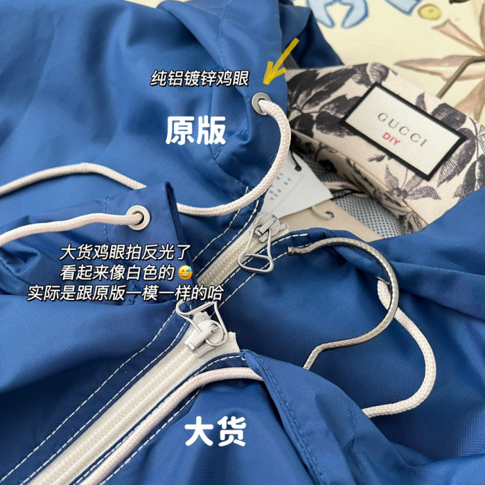 Gucci Blue Hooded Zip Jacket #nigo5771