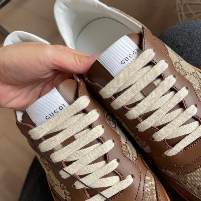 GUCCI Retro Webbing Printed Platform Flat Sneakers Shoes #nigo59189