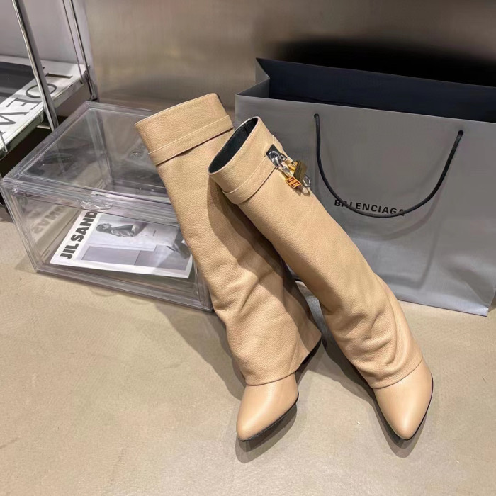 Givenchy Women's Lock Buckle Leather Long Boots Shoes #nigo51926