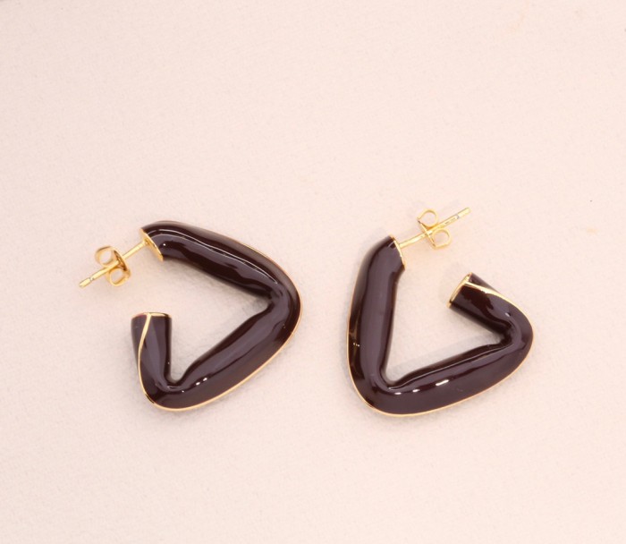 Bottega Veneta Triangle Enamel Earring Jewelry #nigo89157