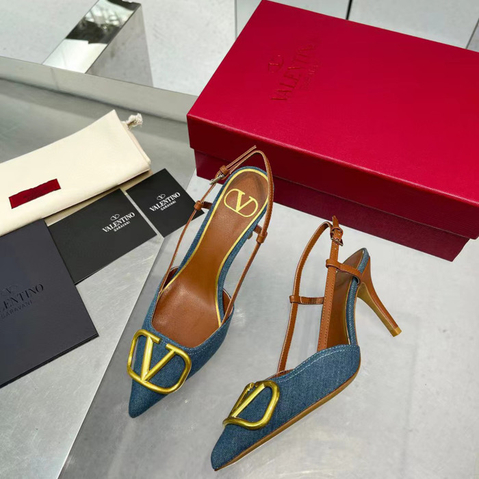 Valentino Women's Denim High Heels Shoes #nigo52228