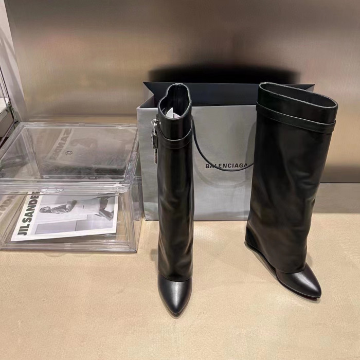 Givenchy Women's Lock Buckle Leather Long Boots Shoes #nigo51926