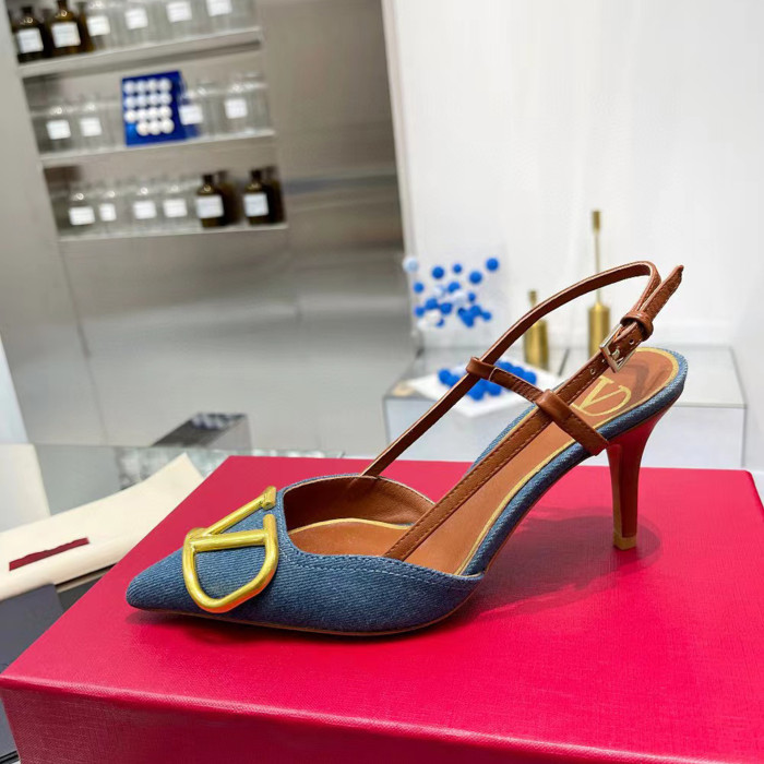 Valentino Women's Denim High Heels Shoes #nigo52228