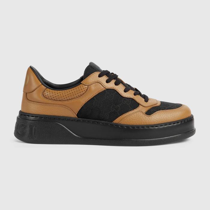 GUCCI Retro Webbing Printed Platform Flat Sneakers Shoes #nigo59189