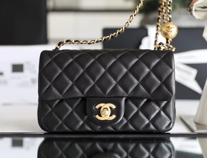 Chanel Flap Bag Small Golden Ball, Single Shoulder Messenger Bag Multicolor Double Size Leather Bags #nigo55243