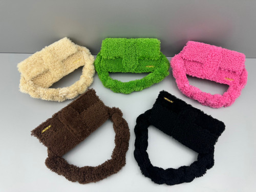 Jacquemus Single Color Lamb Wool Shoulder Bag #nigo3413