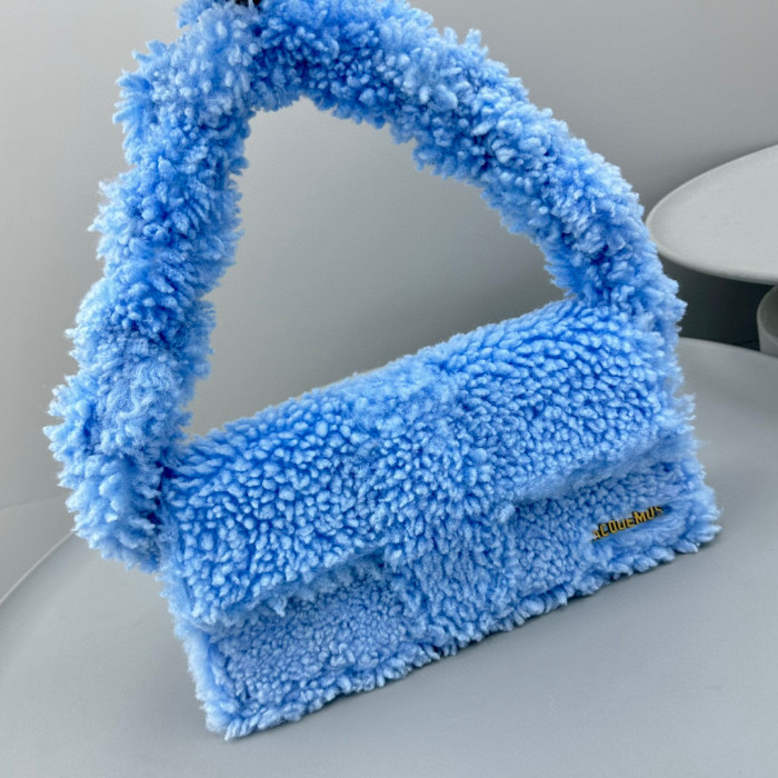 Jacquemus Single Color Lamb Wool Shoulder Bag #nigo3413
