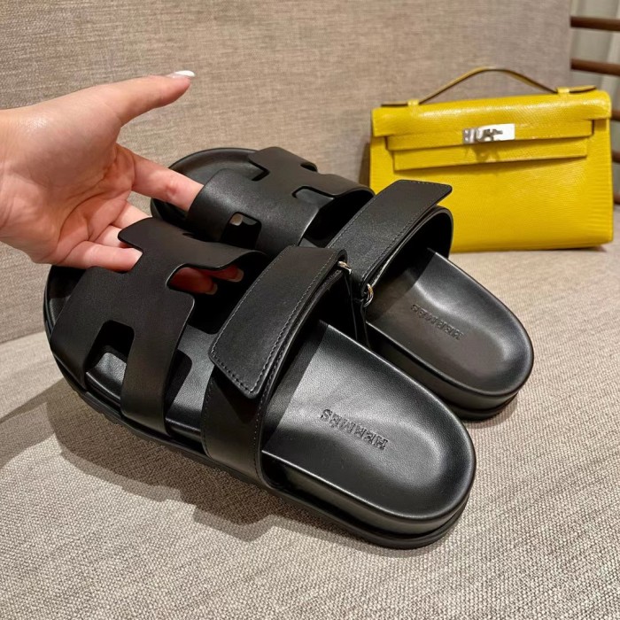 Hermes Women's Leather Sandals Slippers Flats Shoes #nigo51633
