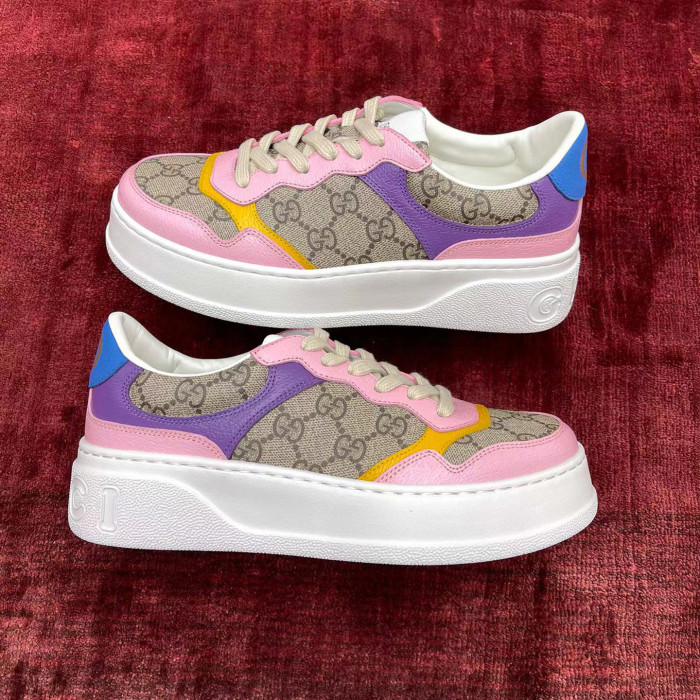 GUCCI Retro Webbing Printed Platform Flat Sneakers Shoes #nigo59189