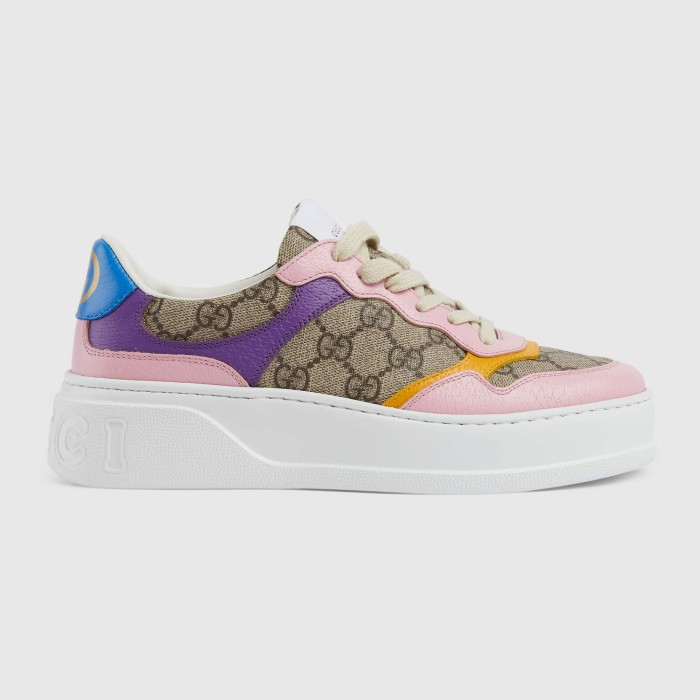 GUCCI Retro Webbing Printed Platform Flat Sneakers Shoes #nigo59189