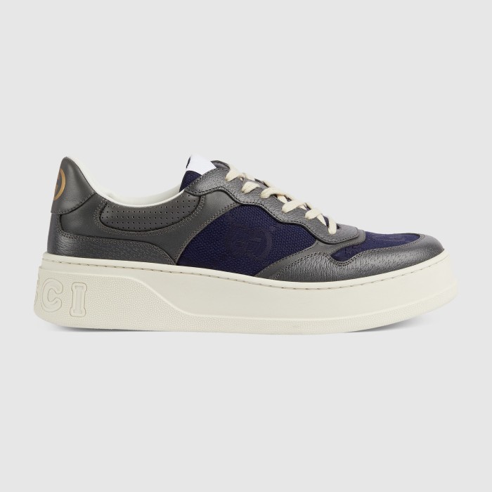 GUCCI Retro Webbing Printed Platform Flat Sneakers Shoes #nigo59189