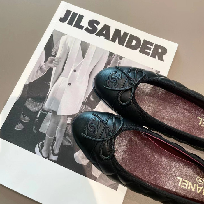 Chanel Flat Dance Leather Shoes #nigo53693