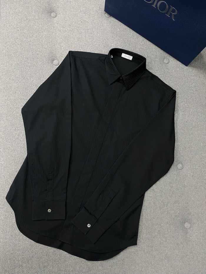 Dior Long Sleeve Solid Color Printed Shirt #nigo5772