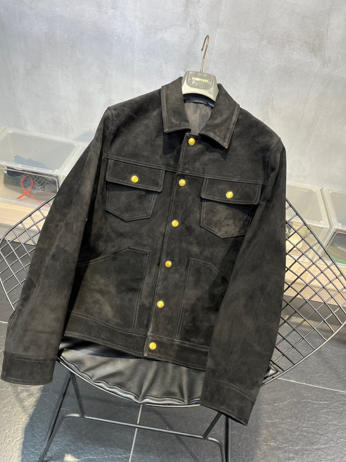 TomFord Cashmere Suede Western Jacket Coat #nigo7885