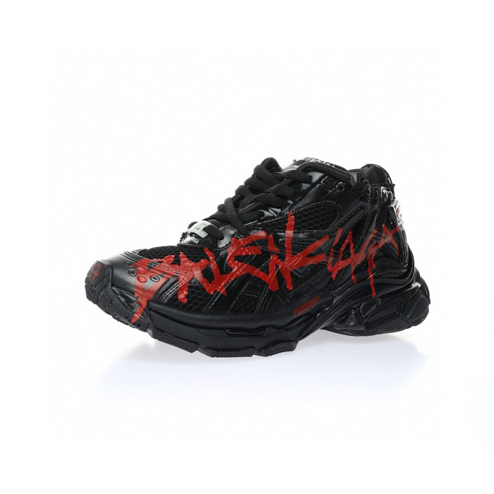 Balenciaga Runner GRAFFITI Thick Soled Letter Lace Up Dad Sneaker Shoes #nigo21732