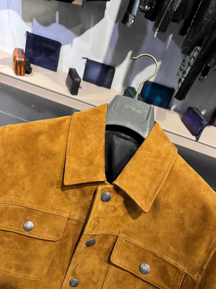 TomFord Cashmere Suede Western Jacket Coat #nigo7885