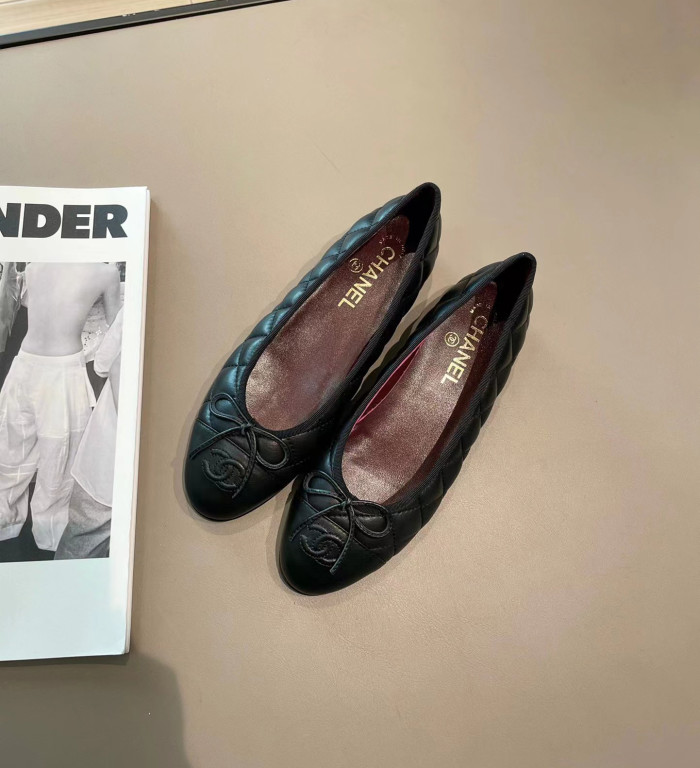 Chanel Flat Dance Leather Shoes #nigo53693
