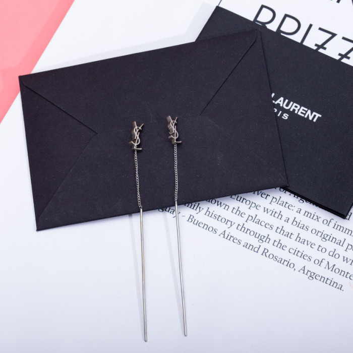 SAINT LAURENT NIGO Alphabet Threaded Metal earring jewelry #nigo89128